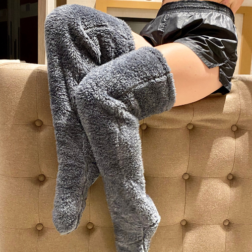 Fuzzy Dreams Thigh High Sock, SnugglePaws Sock Slippers, Fuzzy High Socks  Winter Plush Slipper Stockings for Women, Blue, One Size : :  Clothing, Shoes & Accessories